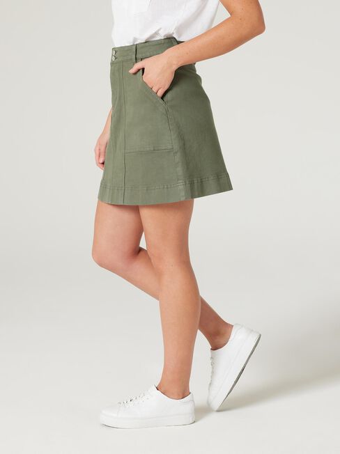 Hayley Utility Skirt, Khaki, hi-res