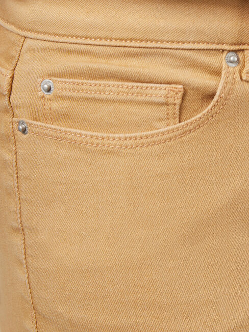 Kara Mid Waisted Skinny Capri Camel, Khaki, hi-res