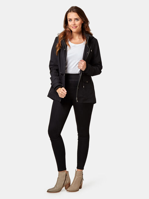 Sadie Water Resistant Jacket, Black, hi-res