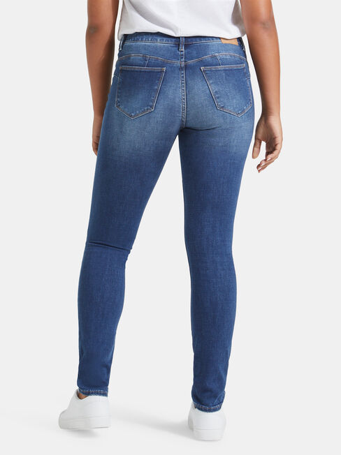 Butt Lifter Skinny Jeans Mid Sapphire, Mid Indigo, hi-res