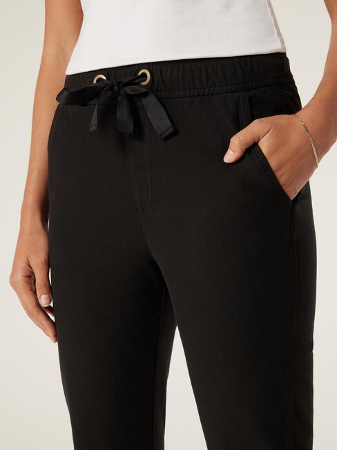 Amelia Luxe Joggers, Black, hi-res