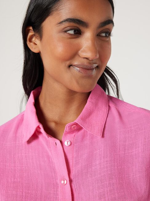 Cara Cheesecloth Shirt, Pink, hi-res
