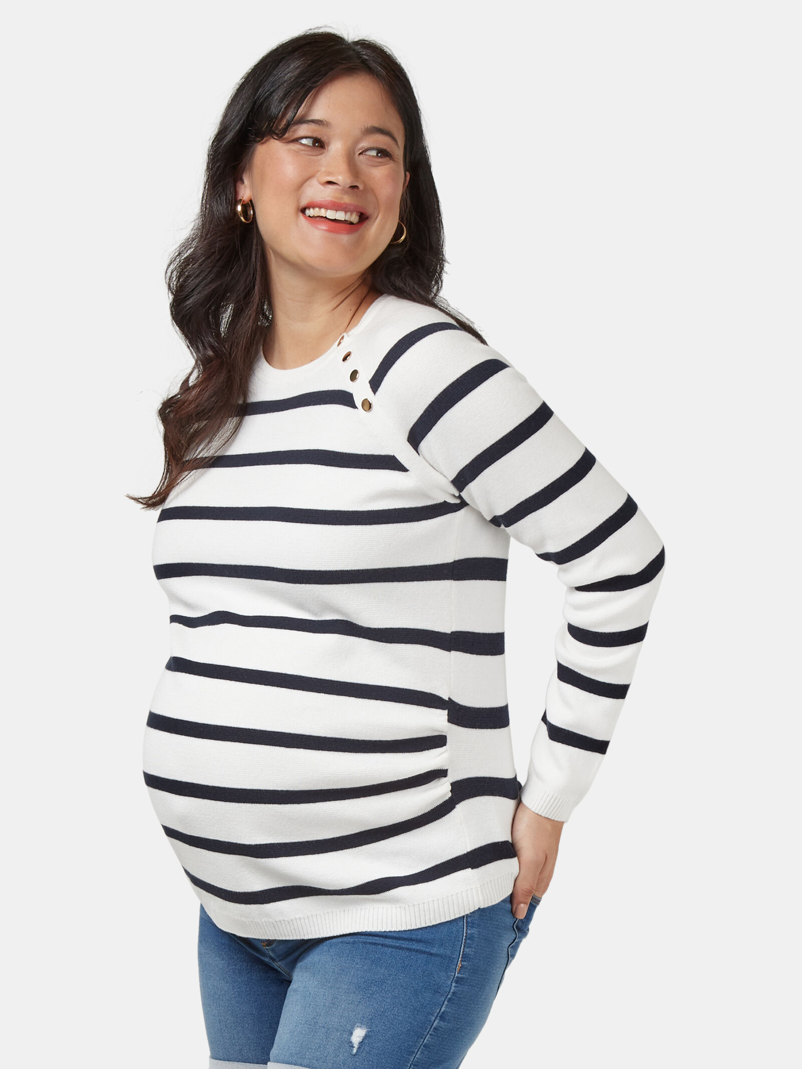 White cheap maternity jumper