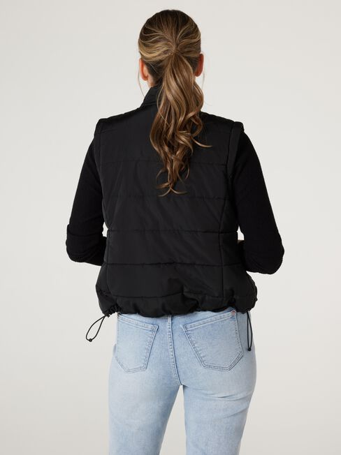 Caprio Puffer Vest, Black, hi-res