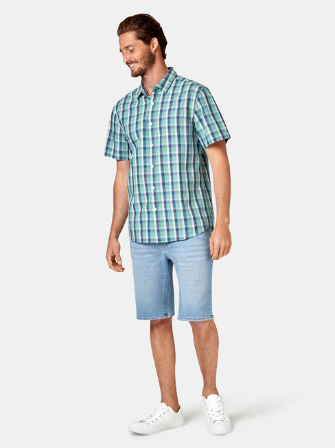 Todd Short Sleeve Check Shirt, Stripe, hi-res