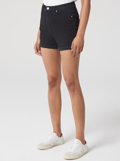 Alexa Boyfriend Short, Black, hi-res