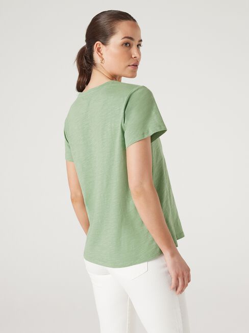 Essential Slub Pocket Tee, Kiwi, hi-res