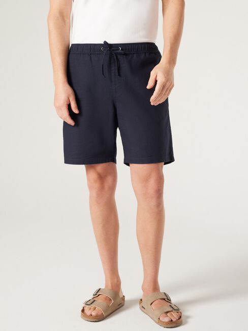 Lewie Linen Short, Blue, hi-res
