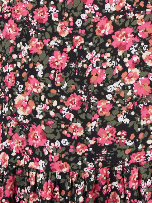Penelope Peplum Hem Top, Floral, hi-res