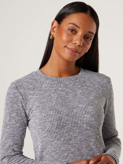 Boucle Soft Touch Pullover, Navy, hi-res