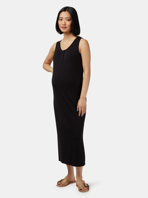 Georgia Henley Maternity Dress, Black, hi-res