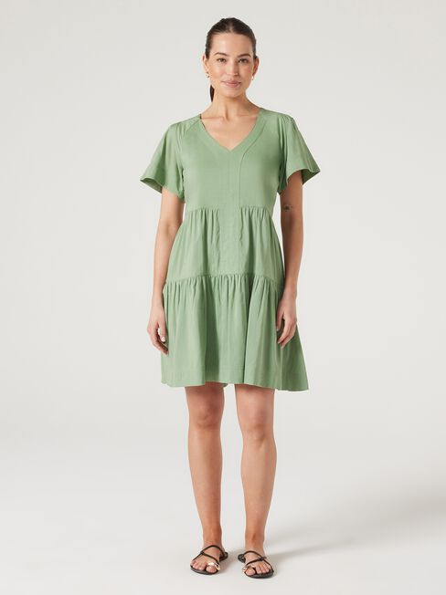 Reese Tiered Dress, Kiwi, hi-res