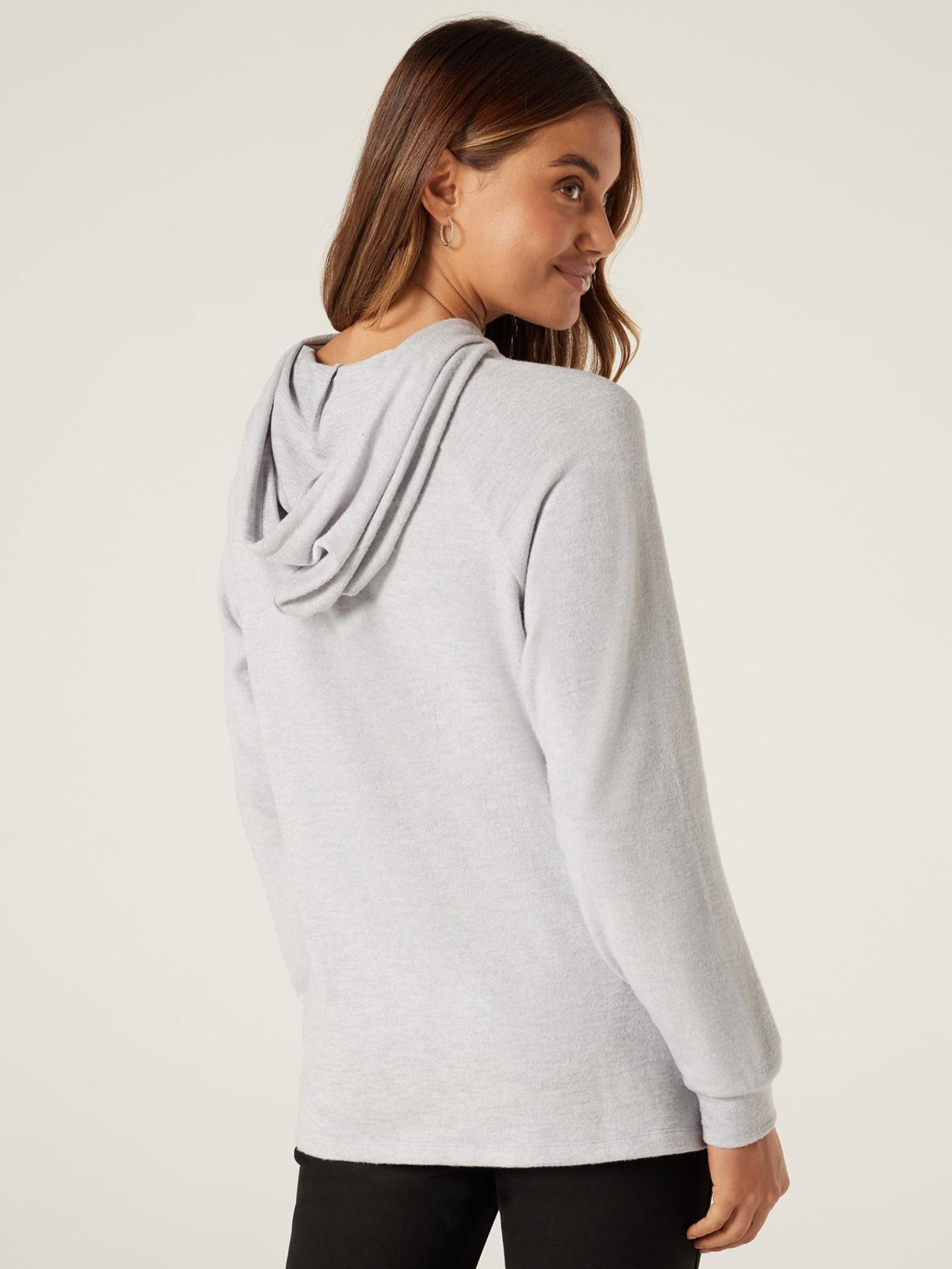Soft touch hoodie top