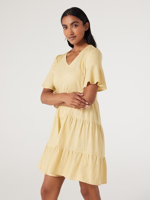 Lilah Tiered Dress, Golden, hi-res