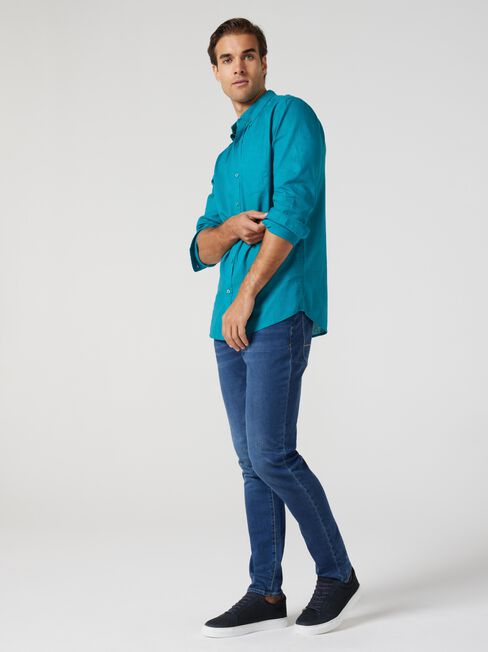 LS Brody Textured Shirt, Washed Jade, hi-res