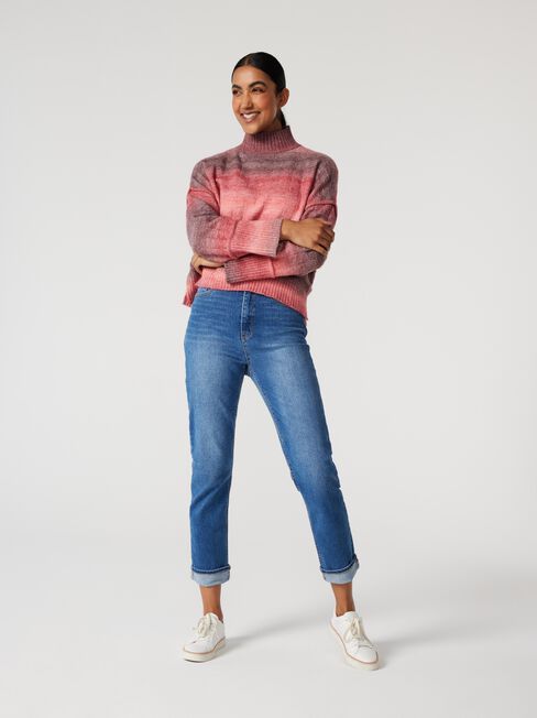 Melissa Cropped High Neck Pullover