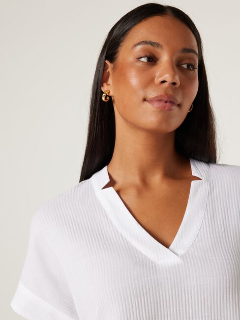 Alandra Textured Tunic, Coconut, hi-res