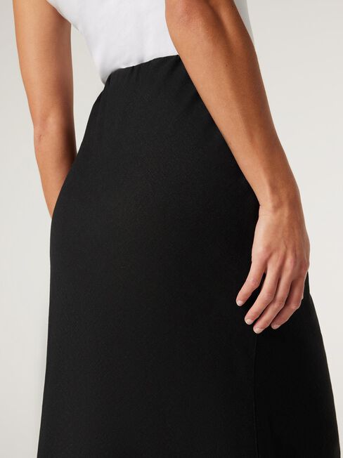 Tiana Slip Skirt, Black, hi-res