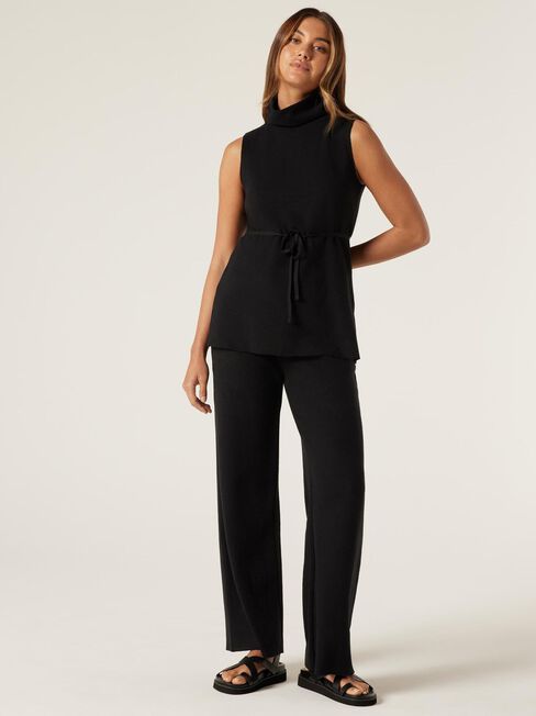 Sabrina Soft Touch Sleeveless Top, Black, hi-res