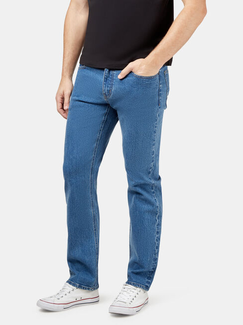 Straight Leg Jeans True Classic, Mid Indigo, hi-res
