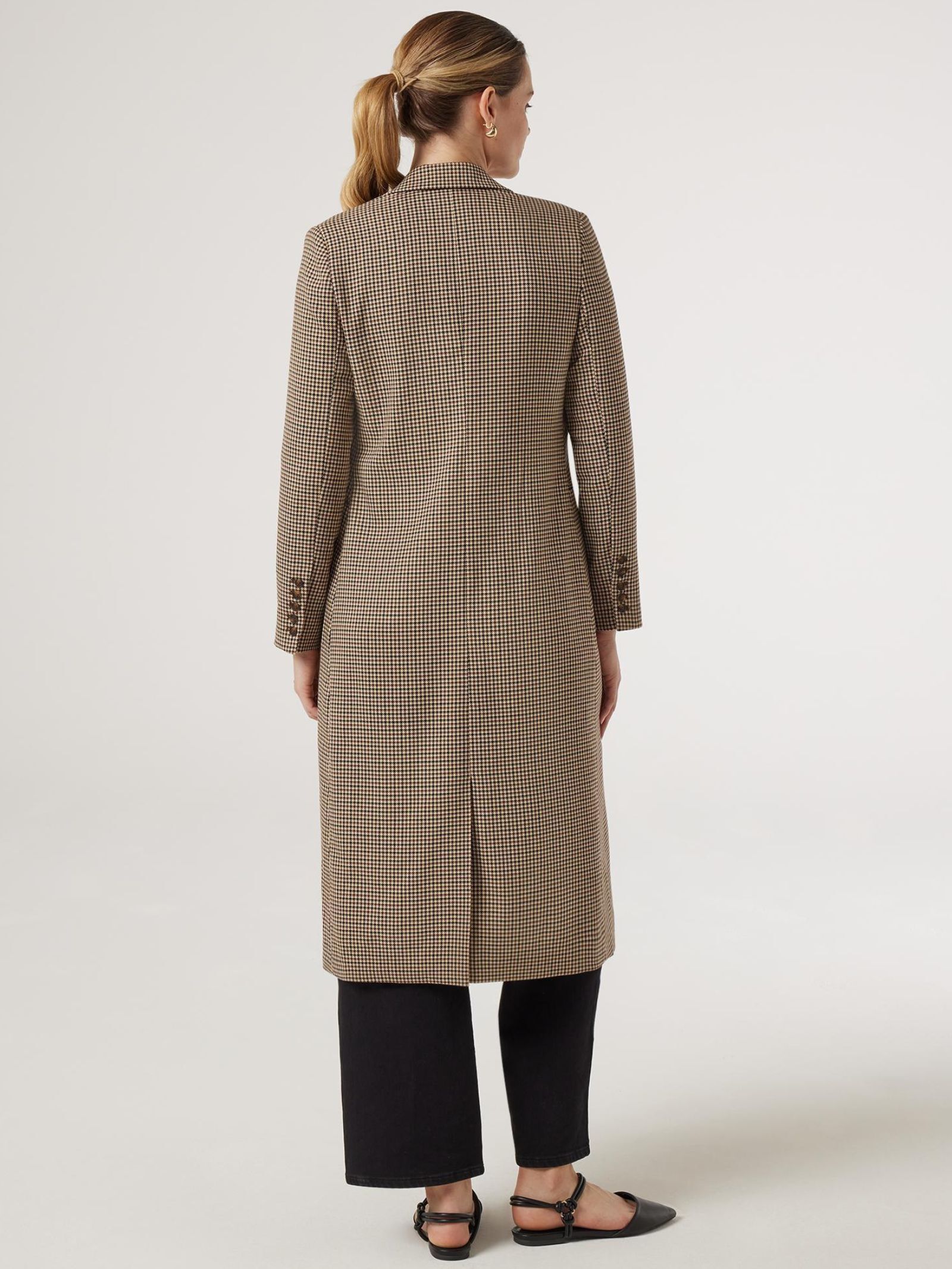 Houndstooth longline coat 2025