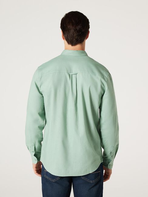 Brody Textured Long Sleeve Shirt, Sea Green, hi-res