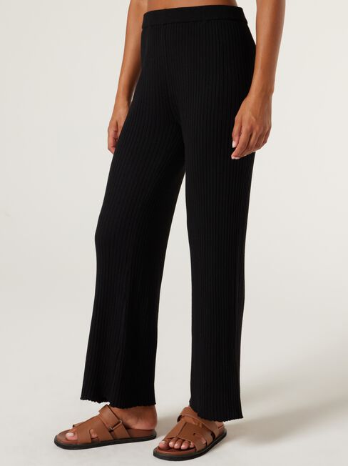 J-Luxe Chunky Rib Pant, Black, hi-res