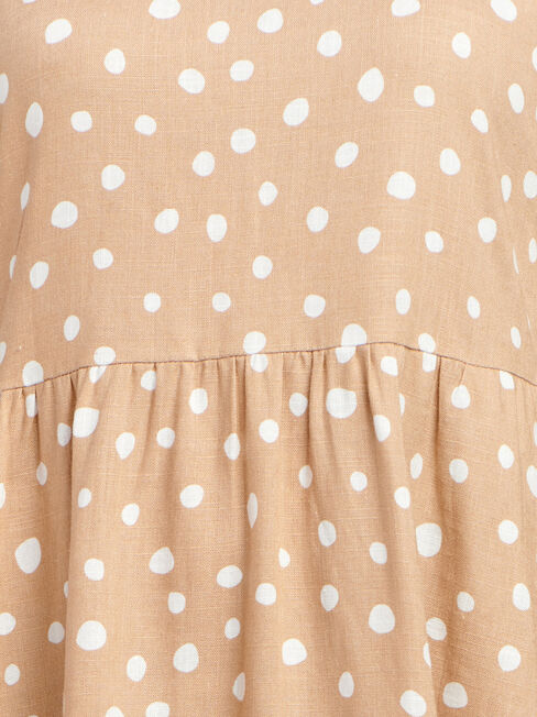 Bec Linen Blend Dress, Print, hi-res