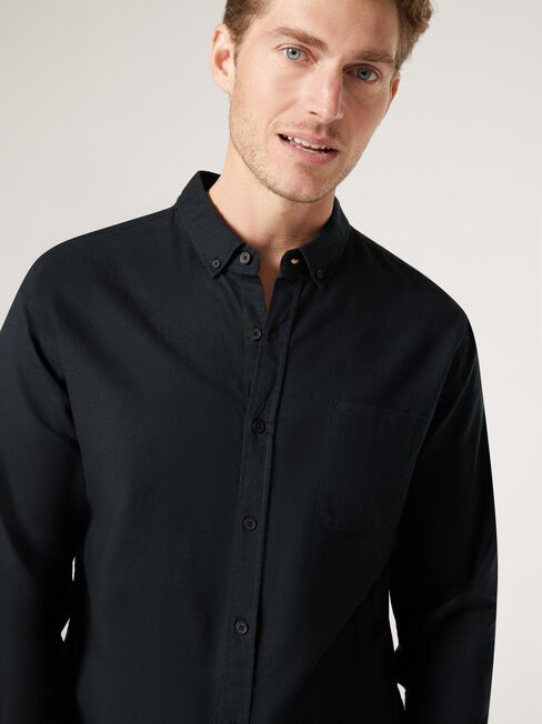 LS Brody Textured Shirt, Black, hi-res