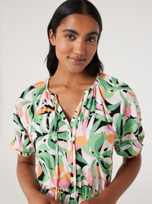 Camilla Dress, Broadleaf Palm, hi-res