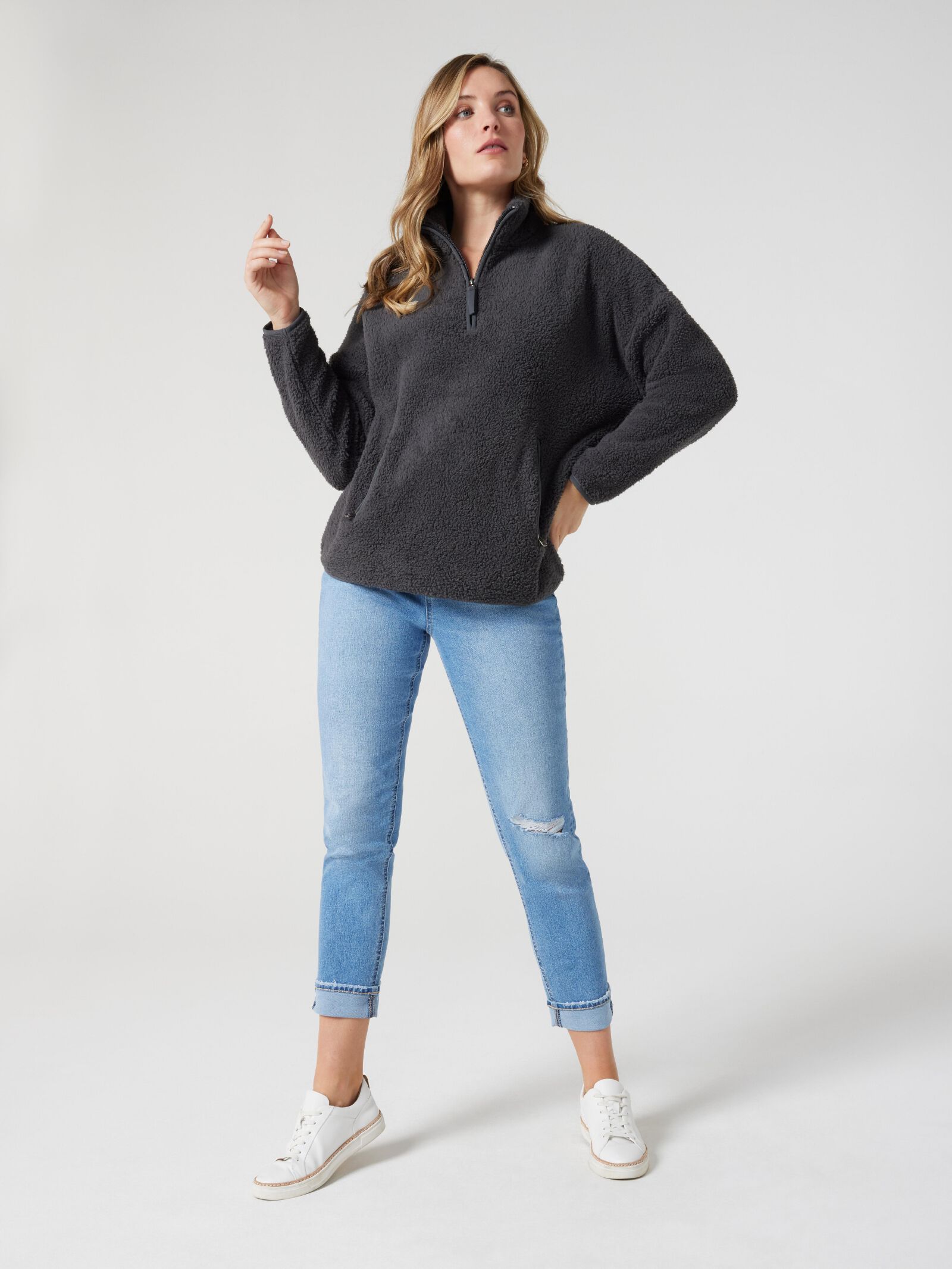 Teddy Half Zip Sweat Jeanswest
