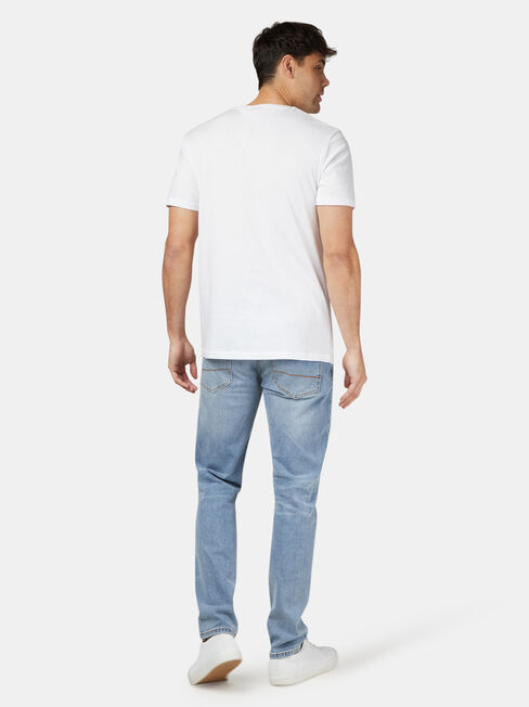 Commodore VX Short Sleeve Print Crew Tee, White, hi-res