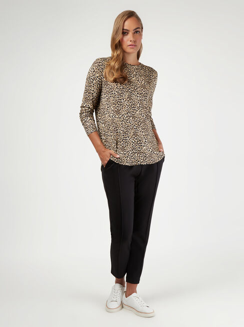 Maddie Soft Touch Curve Hem Pullover, Print, hi-res