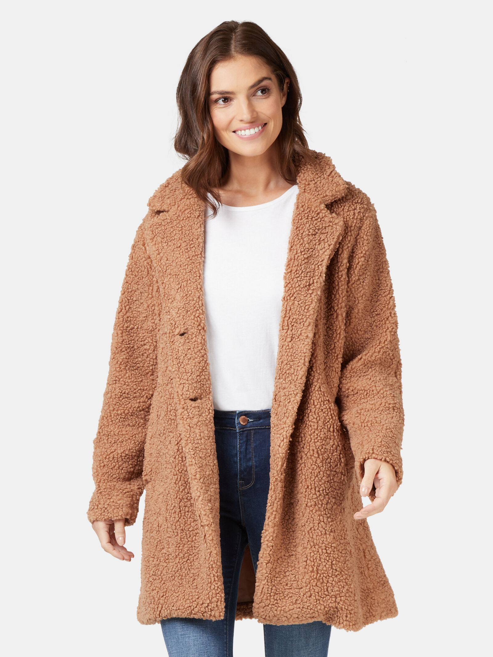 Teddy longline top jacket
