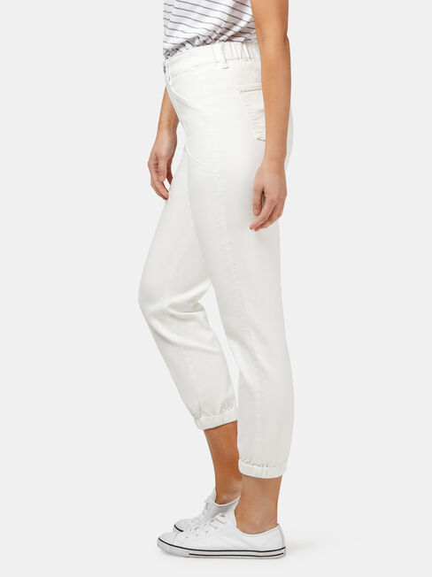 Leah Utility Luxe Lounge Jogger, White, hi-res