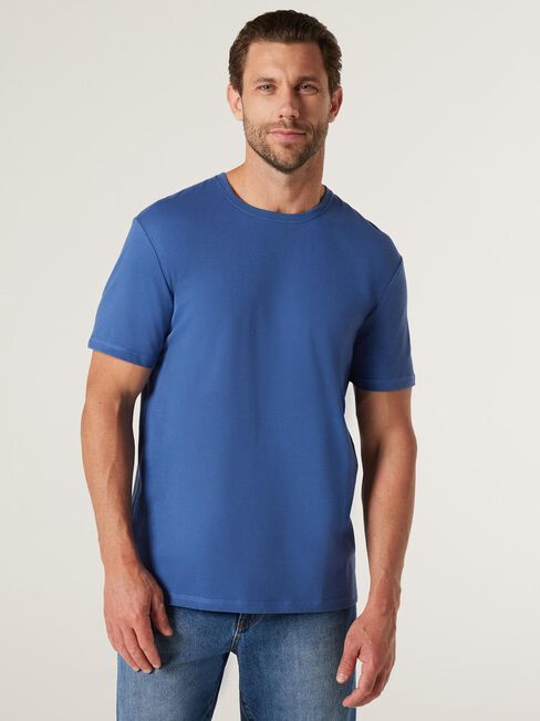 SS Bon COOLMAX ® Basic Crew Tee, Dark Blue, hi-res