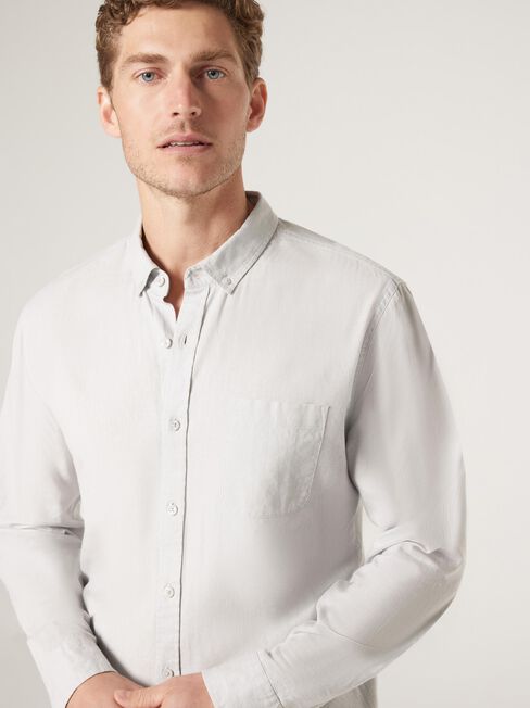 LS Brody Textured Shirt, Grey, hi-res