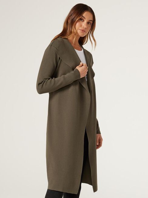 Giselle Longline Cardi, Green, hi-res