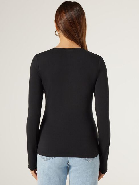 Charlotte LS Tee, Black, hi-res