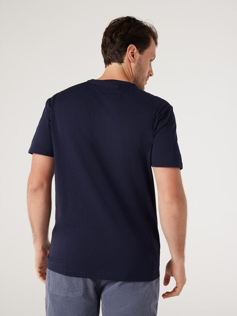 Hutchings Print Crew Short Sleeve Tee, Ink, hi-res