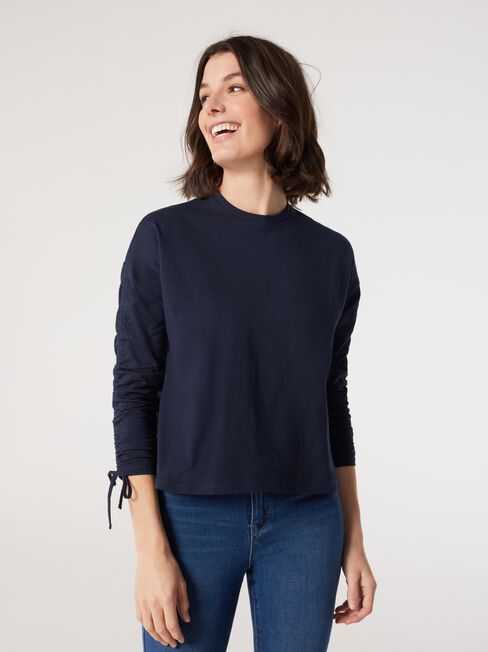 Erica Ruched Sleeve Top | Jeanswest
