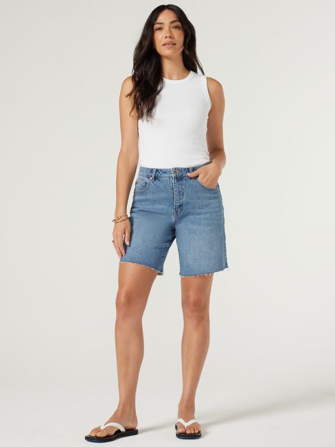 Classic Rib Tank, White, hi-res