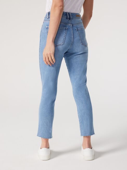 Izzy Mid Waisted Slim Crop Jeans, DeepWash, hi-res