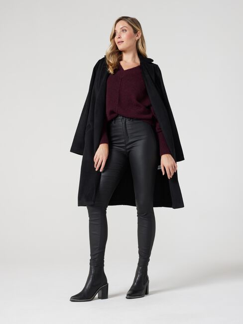 Camilla V-Nk Relaxed Pullover Knit, Auburn, hi-res