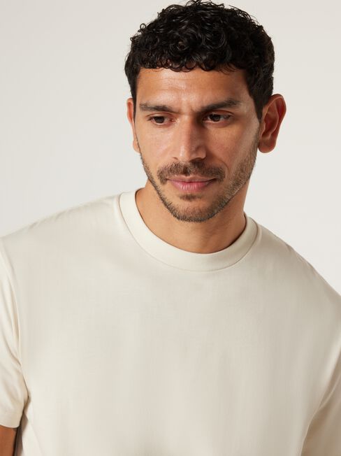 Ace Relaxed Fit Basic Crew Tee, Chalk, hi-res