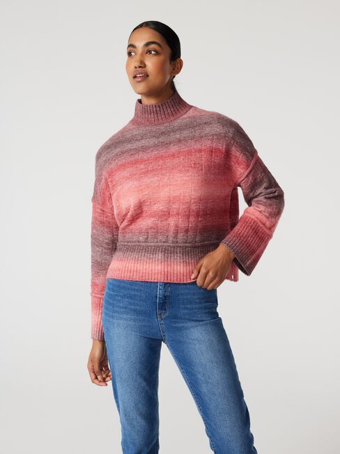 Melissa Cropped High Neck Pullover
