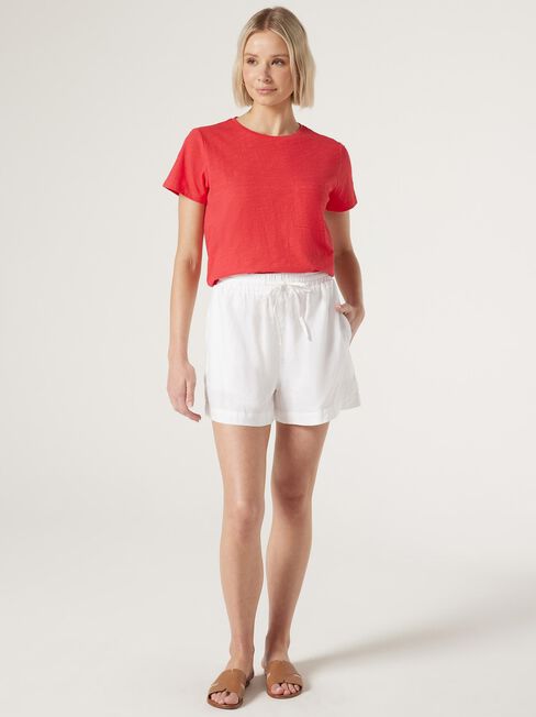 Essential Slub Pocket Tee, Candy Apple, hi-res