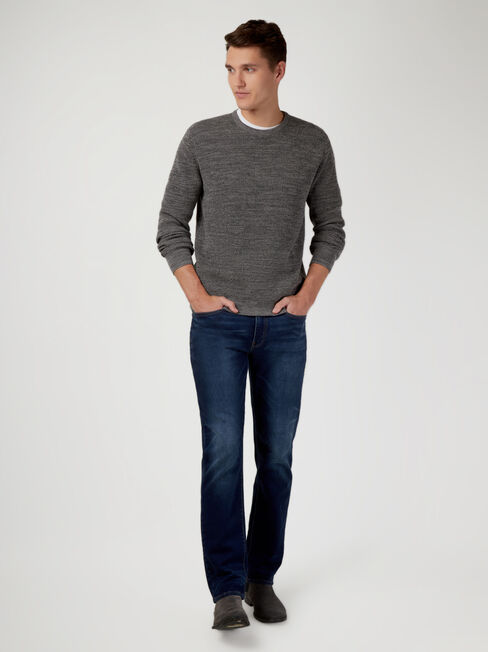 Spencer Textured Crew Knit, Grey, hi-res