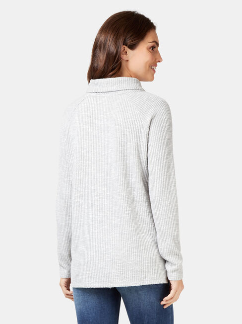 Luna Textured Top, Grey, hi-res
