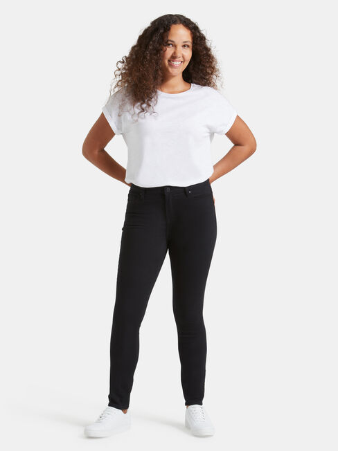 Butt Lifter Skinny Jeans, Black, hi-res